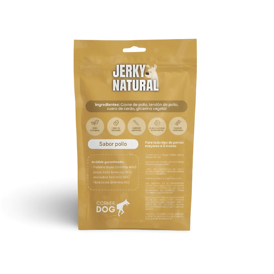 Caja 12 unidades · Jerky Natural Pollo · 80 gr